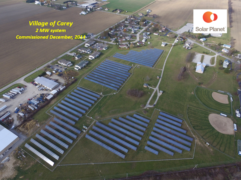 Village of Carey - 2 MW system Commissioned December, 2014