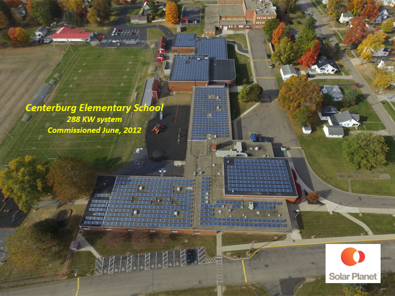 Centerburg Elementary School - 288 KW system Commissioned June, 2012