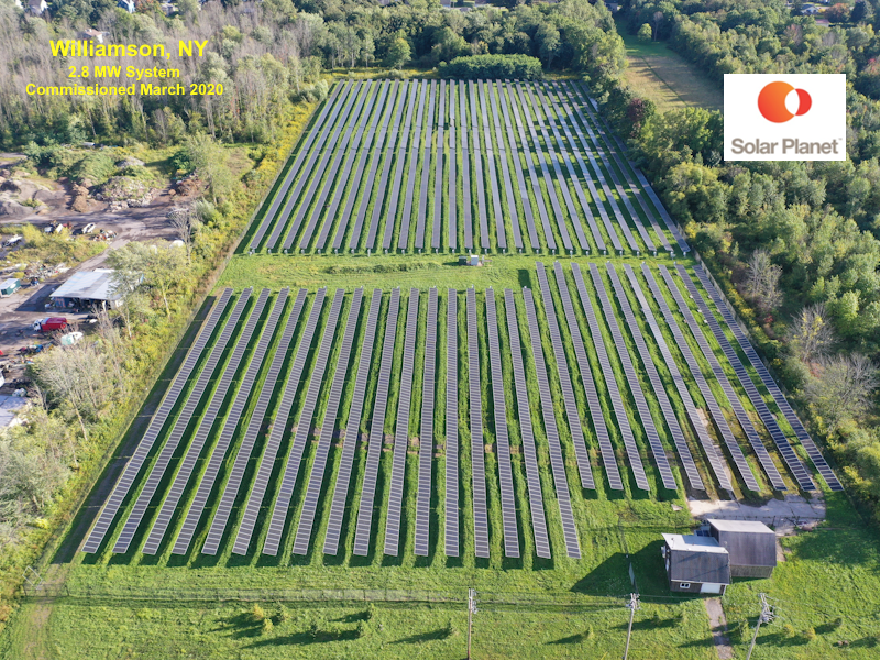 Williamson, NY - 2.8 MW system Commissioned March 2020