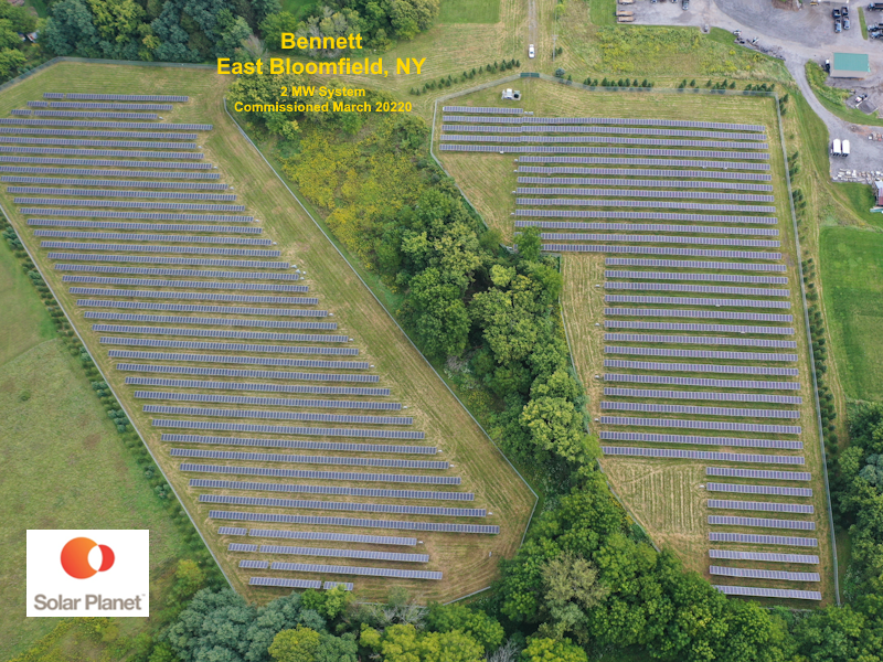 Bennett East Bloomfield, NY - 2 MW system Commissioned March 2020