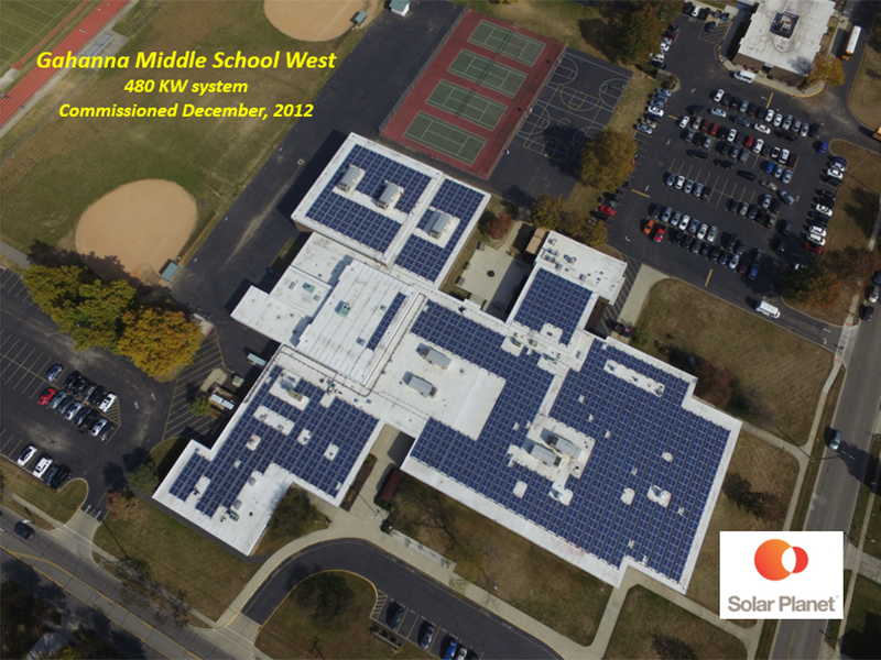 Gahanna Middle School West - 480KW System Commissioned December 2012