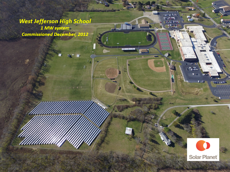 West Jefferson High School - 1 MW system Commissioned December, 2012